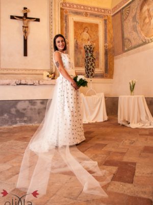 Margherite - Abito da sposa con strascico